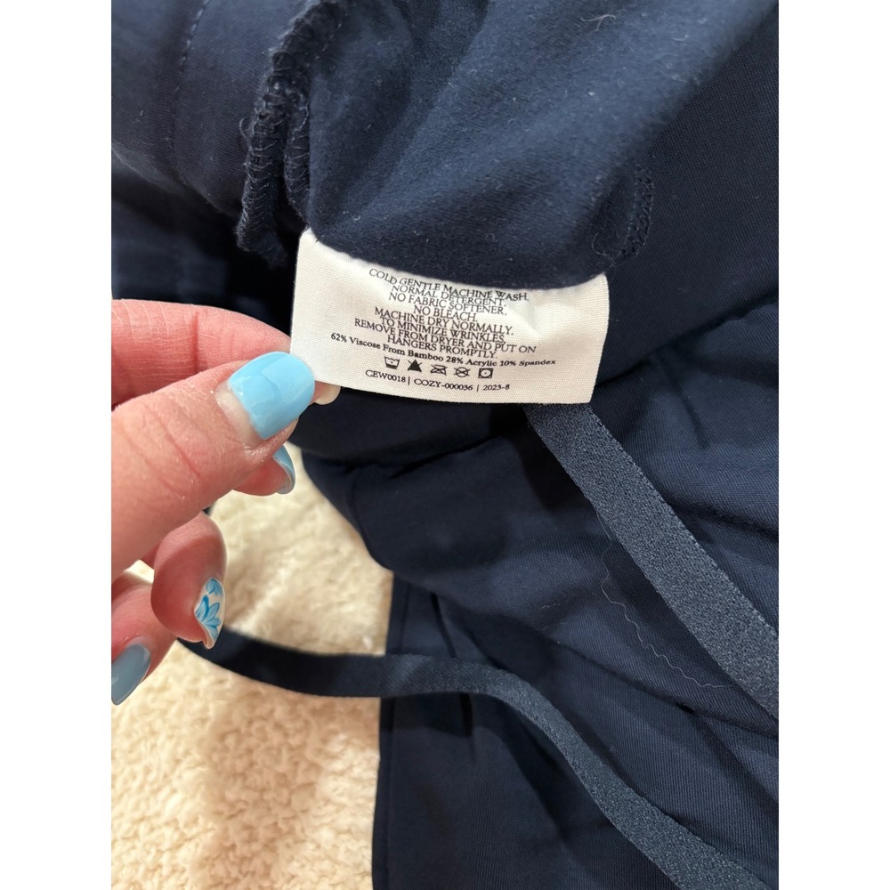 Cozy Earth Women's Bamboo Jogger Navy Blue Stretch Comfort Lounge Soft Small - Picture 12 of 12